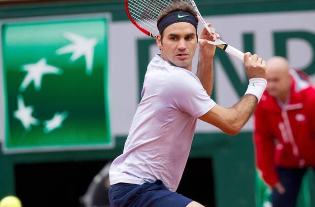 TENNIS - ATP, French Open 2013 PARIS,FRANKREICH,31.MAI.13 - TENNIS - ATP Tennis Herren World Tour, Grand Slam, Roland Garros, French Open. Bild zeigt Roger Federer (SUI). 