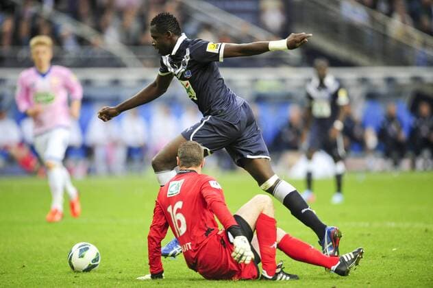 Bertrand Laquait (Evian) vs Cheick Tidiane Diabate (Bordeaux) - but FOOTBALL : Evian Thonon Gaillard vs Bordeaux - Finale coupe de France - 31 05 2013 JBAutissier Panoramic 