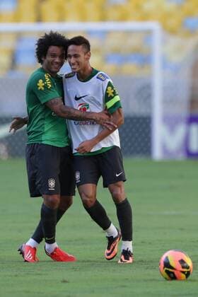 Neymar und Marcelo - Training Brasilien - Rio de Janeiro RJ, Brasil 01 06 2013. x 