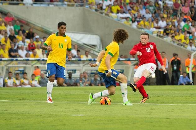Football - International Friendly - Brazil vs. England Wayne Rooney of England strikes at goal at the Maracana Stadium, Rio de Janeiro 