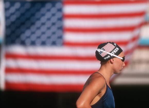 SCHWIMM WM 1994, 01.-11.09.1994, ROM - Amy VAN DYKEN (USA). Anmerkung: Datum Aufnahmetag geschätzt. Schwimm WM Rom 1994
