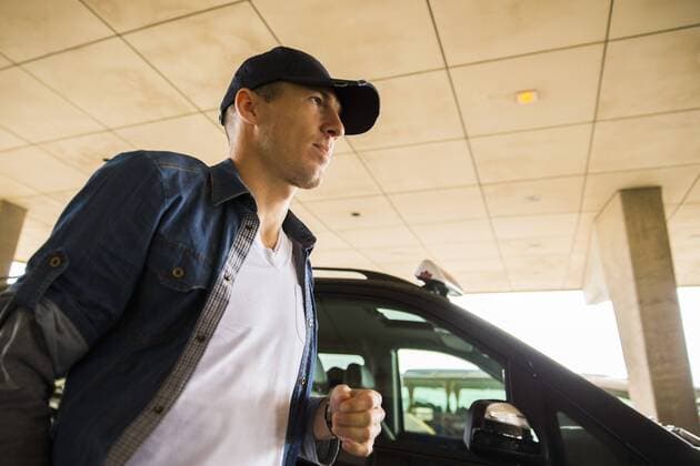 Arjen Robben of Holland during the arrival of the Dutch National team on June 3, 2013 at Grand Hote Huis ter Duin at Noordwijk, The Netherlands. Arrival Dutch team Friendly 2012 2013 xVIxLaurensxLindhoutxIVx 1590995