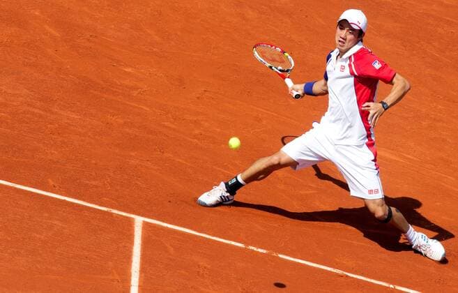 TENNIS - ATP, French Open 2013 PARIS,FRANKREICH,03.JUN.13 - TENNIS - ATP Tennis Herren World Tour, Grand Slam, Roland Garros, French Open. Bild zeigt Kei Nishikori (JPN). 