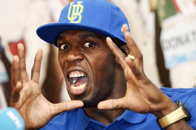 Usain Bolt Press Conference of athletics meeting Golden Gala 04 06 2013 Roma, Ata Hotel photo Antonietta Baldassarre Insidefoto AntoxBalda