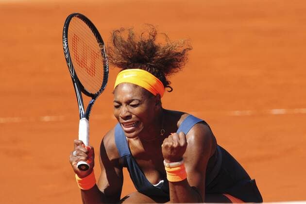joie de Serena Williams TENNIS : Internationaux Roland Garros 2013 - 04 06 2013 JBAutissier Panoramic 