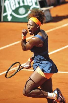 joie Serena Williams (usa) TENNIS : Internationaux Roland Garros 2013 - 04 06 2013 JBAutissier Panoramic 