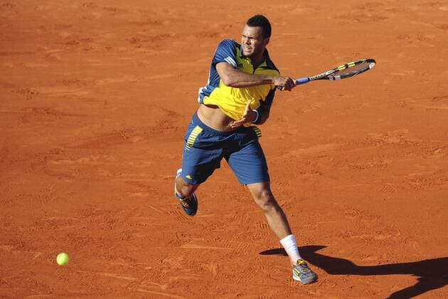 Jo Wilfried Tsonga (fra) TENNIS : Internationaux Roland Garros 2013 - 04 06 2013 JBAutissier Panoramic 