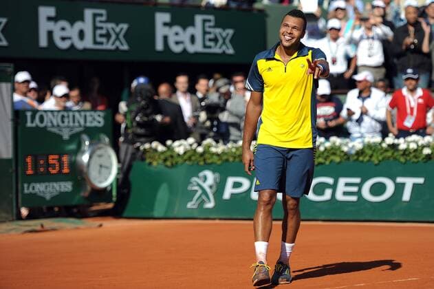 04.06.2013 Paris, France. Jo-Wilfried Tsonga of France French Open from Roland Garros. xDavidxEmmx  ActionPlus11415199