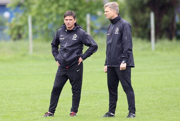Krakow, 05.06.2013 - Nationalteam Polen - Training - WALDEMAR FORNALIK MAREK WLECIALOWSKI -  130605MIS011