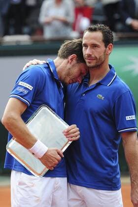 Michael Llodra (Fra) Nicolas Mahut (Fra) - - deception TENNIS : Internationaux de France de Roland Garros 2013 - 08 06 2013 JBAutissier 