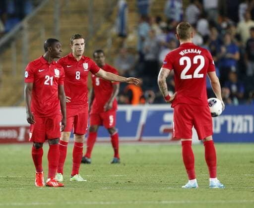 England s Jordan Henderson looks on dejected after going 1-0 down - Israel U21 vs England U21 - UEFA U21 Championship 2013 - Teddy Stadium - Jerusalem - Israel - 11 06 2013 - Pic David Klein Sportimage EDITORIAL USE ONLY. No use with unauthorised audio, video, data, fixture lists, club league logos or live services. Online in-match use limited to 120 images, no video emulation. No use in betting, games or single club league player publications.
