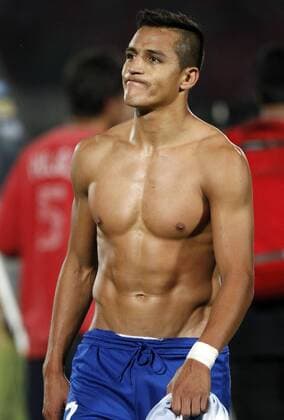 16 10 2012 Football, Chile vs Argentina. Chilean national team player Alexis Sanchez reacts after loosing against Argentina by the qualifying to Brazil 2014 football match held at National stadium in Santiago, Chile. 16 10 2012 Futbol, Chile vs Argentina. 