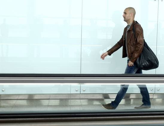 Arrival of FC Barcelona to Valencia, in this picture Pep Guardiola (Barca). xFRANCESCxADELANTADOx 