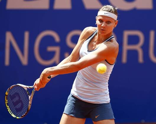 Nürnberger Versicherungscup 2013,WTA Tennis Tournament,Lucie Safarova (CZE),Aktion, Einzelbild,Halbkoerper,Querformat,