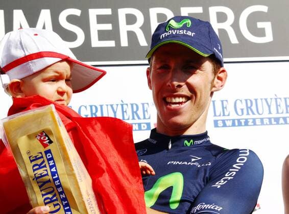 16 .06.2013 .77. Radsport Tour de Suisse 9.Etappe Bad Ragaz - Flimserberg Einzelzeitfahren Bild zeigt den Sieger im Zeitfahren und Gesamtsieger Rui Alberto Costa (POR) Team Movistar Einzelbild Aktion Foto 