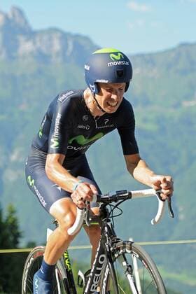 Rui COSTA ( POR Movistar Team ) - Aktion - hoch - Event: Tour de Suisse 2013 - 9.Etappe: Bad Ragaz nach Flumserberg - Bergzeitfahren - Einzelzeitfahren 26.8 km - Location: Schweiz - Europa - Datum: 16.06.2013