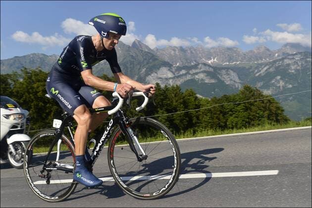 Rui Alberto Faria Da Costa (Portugal Team Movistar) CYCLISME : Tour de Suisse - Etappe 9 - Contre le montre - Bad Ragaz a Flumserberg - 16 06 2013 Photonews Panoramic 