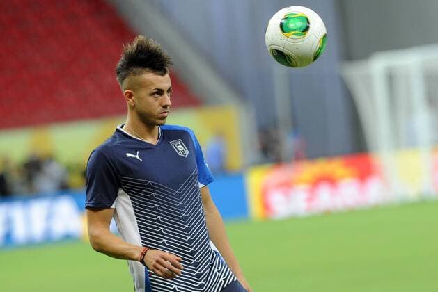 RECIFE, June 18, 2013 - Italy s Stephan El Shaarawy attends a training session at the Arena Pernambuco Stadium, in Recife, Brazil, on June 18, 2013. Italy will face Japan on Wednesday in its second match during the the FIFA Confederations Cup Brazil 2013. (Xinhua Weng Xinyang) (fnc) (sp) (SP)BRAZIL-RECIFE-CONFEDERATIONS-ITALY 
