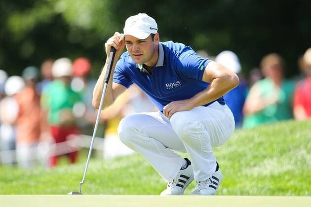Martin KAYMER (GER) beim lesen der Puttlinie EP_ckt