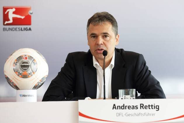 ANDREAS RETTIG DFL GESCHAEFTSFÜHRER PRESSEKONFERENZ VORSTELLUNG DES BUNDESLIGA SPIELPLANS DER SAISON 2013 14 DFL FRANKFURT