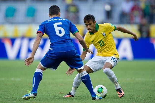 Candevra und Neymar - Italien - Brasilien, Arena Fonte Nova. Salvador BA - 22 06 2013. x(725)xMarceloxMachadoxdexMelox x  (17132) ItÃ¡lia x Brasil