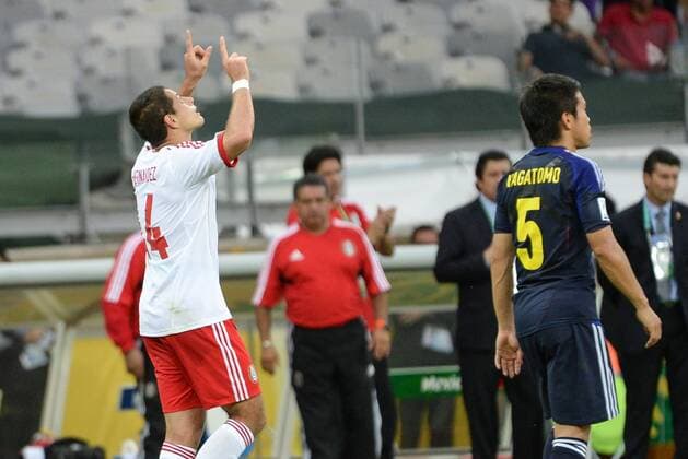 BELO HORIZONTE, MG - 22 06 2013: Japan - Mexiko - Javier Hernandez (Chicharito) ( x(11)xCelsoxPupox xFotoarenax  (17133) JapÃ£o x MÃ©xico