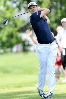 June 22, 2013 - Cromwell, Connecticut, USA - Jun 22, 2013 - Cromwell, Connecticut, U.S. - Justin Rose watches his drive on the 3rd hole during the third round of the PGA Golf Herren Travelers Championship held at TPC River Highland in Cromwell Connecticut. Rose ended the round 2- under par 68 leaving him in a seven way tie for 7th place. Eric Canha CSM PGA Golf Herren 2013: Travelers Championship JUN 22 - ZUMAc04