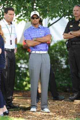 June 26, 2013 - Pro golfer Tiger Woods awaits the opening ceremonies during Pro-Am play at Congressional Country Club in Bethesda MD. Golf 2013: AT&T National Pro-Am JUN 26 - ZUMAcjm