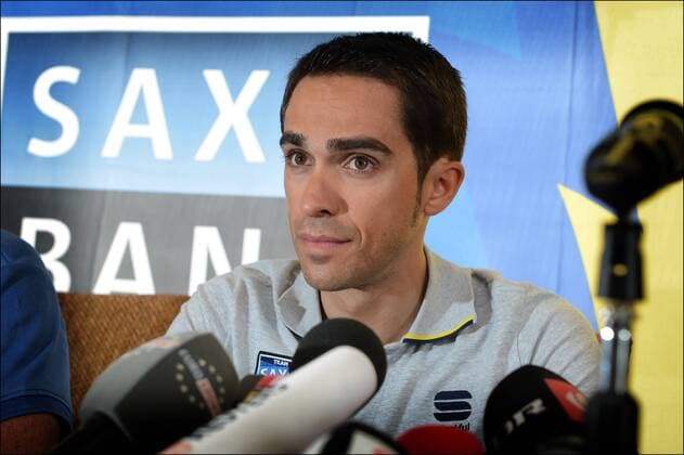Alberto Contador Velasco (Spain Team Saxobank - Saxo Bank - Tinkoff Bank) CYCLISME : Conference De Presse Alberto Contador - Tour De France - Porto Vecchio - 27 06 2013 Photonews Panoramic 