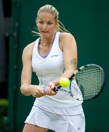 PROPAGANDA20130627 Tennis: Wimbledon Championship 2013, Karolina Pliskova (CZE) during the Ladies Singles 2nd Round match on day four of the Wimbledon Lawn Tennis Championships at the All England Lawn Tennis and Croquet Club. (Hinweis: Verwendung nur in Deutschland, Österreich oder Schweiz - only Germany, Austria and Switzerland) xHOCHxZWEIx xPropagandax 