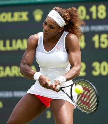 PROPAGANDA20130627 Tennis: Wimbledon Championship 2013, Serena Williams (USA) during the Ladies Singles 2nd Round match on day four of the Wimbledon Lawn Tennis Championships at the All England Lawn Tennis and Croquet Club. (Hinweis: Verwendung nur in Deutschland, Österreich oder Schweiz - only Germany, Austria and Switzerland) xHOCHxZWEIx xPropagandax 