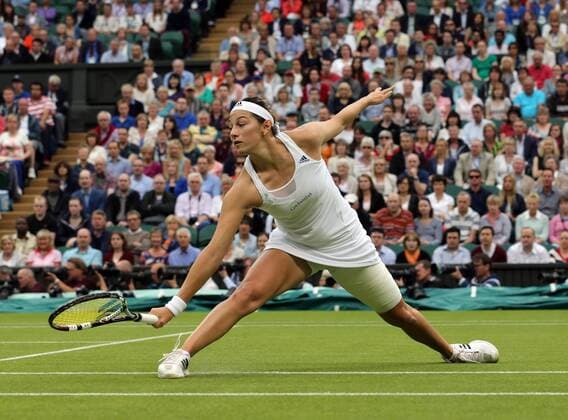 28.06.2013. Wimbledon, London, England. Day five of the The Wimbledon Tennis Championships 2013 held at The All England Lawn Tennis and Croquet Club, London, England, UK. Marina Duque-Marino (COL) xKieranxGalvinx  ActionPlus11423923