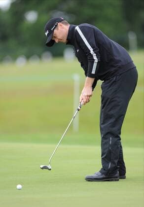 27.06.2013 Maynooth, Ireland. Michael Hoey putts on the 4th green during the second round of the Irish Open from Carton House Golf Club xTommyxGrealyx  ActionPlus00000127775