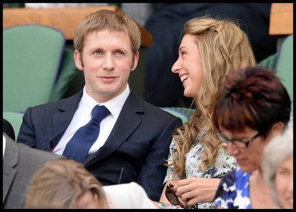 Great Britain s Olympians Laura Trott and her boyfriend Jason Kenny in the royal box at The Wimbledon Tennis Championships The All England Lawn Tennis Club, Wimbledon, United Kingdom Saturday, 29th June 2013 AndrewxParsonsx xi-Images  IIM-0161-0001