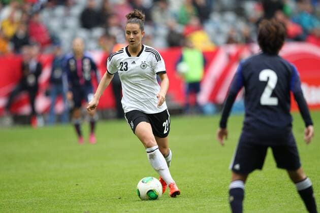 Sara Däbritz, GER, im Freundschaftsspiel GER - JAP (4:2), München; 29 06 2013 -
