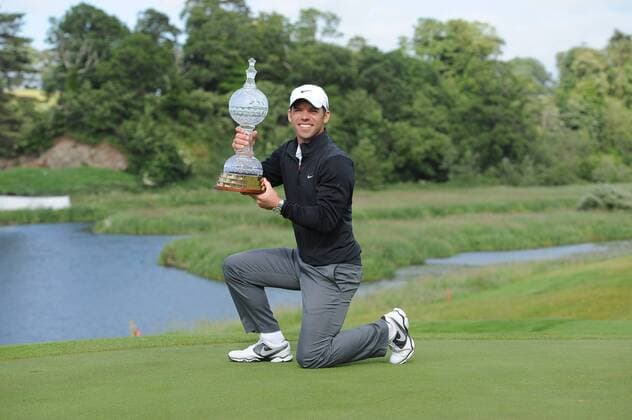 30.06.2013 Maynooth, Ireland. Paul Casey with the trophy after his win in the 2013 Irish Open from Carton House Golf Club xTommyxGrealyx  ActionPlus131008
