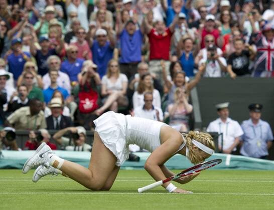 01.07.2013. Wimbledon, London, England. Day Seven of the The Wimbledon Tennis Championships 2013 held at The All England Lawn Tennis and Croquet Club, London, England, UK.Sabine Lisicki ( GER ) xKieranxGalvinx  ActionPlus11425554