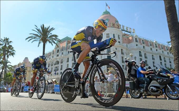 CONTADOR Alberto (ESP) of TEAM SAXO-TINKOFF CYCLISME : Nice- Nice - CLM - Tour De France - Etape 4 - Nice - 02 07 2013 PhotoNews Panoramic 