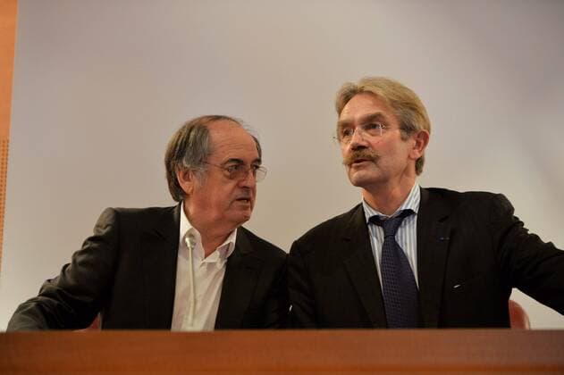 Noel Le Graet - Frederic Thiriez - LFP Generalversammlung - 03 07 2013 AnthonyBIBARD FEP Panoramic 