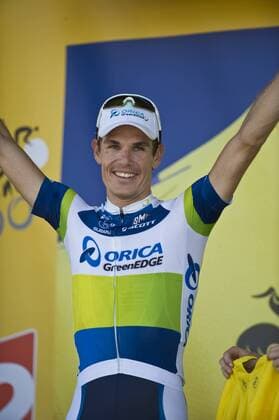 04.07.2013 Monpellier, France. Daryl Impey takes the yellow jersey after stage 6 of the Tour De France Aix en Provence to Montpellier. xSimonxGillx  ActionPlus132723