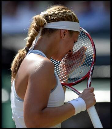 Sabine Lisicki close to tears in the Women s Final at the Wimbledon Tennis Championships The All England Lawn Tennis Club, Wimbledon, United Kingdom Saturday, 6th July 2013 AndrewxParsonsx xi-Images  IIM-0190-0062
