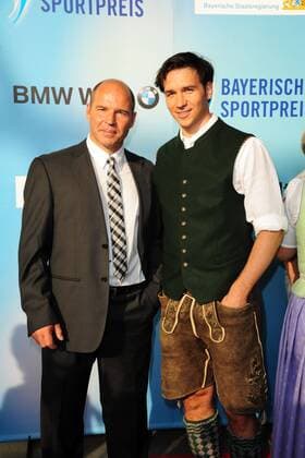 Marc Girardelli und Felix Neureuther bei der Verleihung Bayerischer Sportpreis 2013 am 06.07.2013 in München Bayerischer Sportpreis 2013, München 