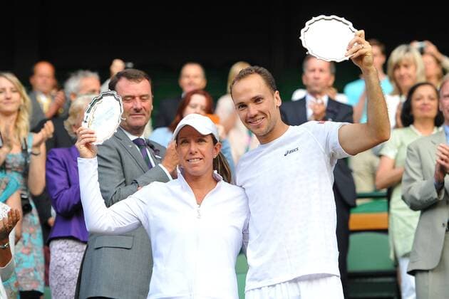 Bruno Soares (Bre) et Lisa Raymond (USA) TENNIS : Wimbledon 2013 - 07 07 2013 TennisMagazine Panoramic 