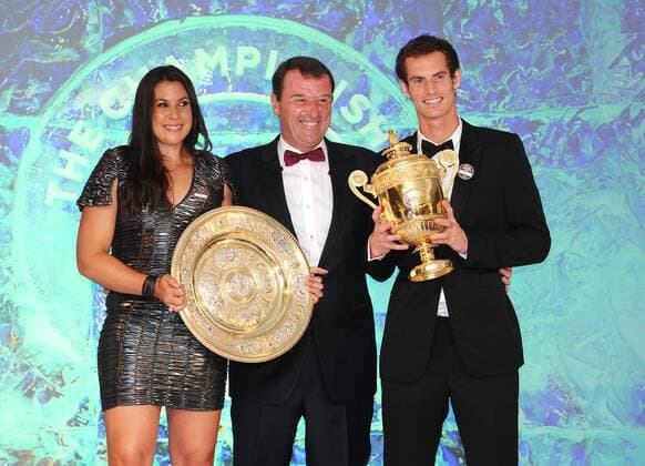 2013 Wimbledon Tennis Championships London England 24.6- 7.7.2013 The Championsdinner Intercontinental Hotel London Marion Bartoli Frankreich,Chairman PGH Brook GBR und Männerchampion Andy Murray GBR
