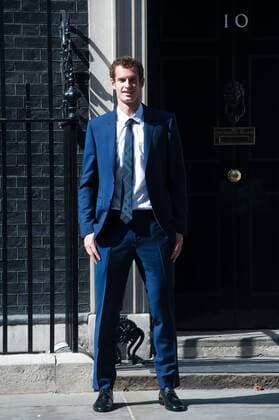 Andy Murray meets Cameron At Downing Street. Wimbledon Champion Andy Murray of Great Britain and Prime Minister David Cameron outside Downing Street, London, United Kingdom Monday, 8th July 2013 Picture by Piero Cruciatti i-Images PieroxCruciattix xi-Images  IIM-0200-0006