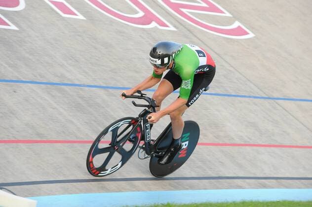 Deutsche Bahnrad-Meisterschaft 2013,Oberhausen-Rheinhausen 3000 m Einerverfolgung Junioren, 2.Deutscher Meister Jonas Tembrock, RC Bocholt 1977, - ksp
