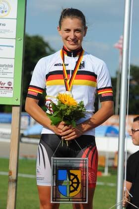 Deutsche Bahnrad-Meisterschaft 2013,10.-14.07.2013,Oberhausen-Rheinhausen 500 m Zeitfahren Elite Frauen, 1.Deutscher Meisterin, 500 m Zeitfahren Elite Frauen, Miriam Welte , RSC Kaiserslautern - ksp