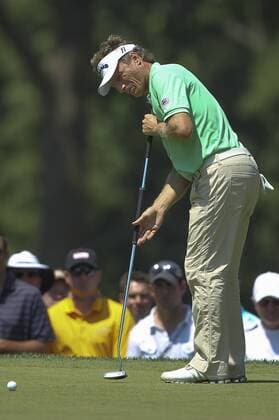 July 12, 2013 - Omaha, Nebraska, United States of America - Jul 12, 2013 - Omaha, Nebraska, U.S. - Bernhard Langer putting on the 3rd hole during 2nd round action of the 2013 U.S. Senior Open at Omaha Country Club..Michael Spomer Cal Media PGA Golf Herren Golf 2013: U.S. Senior Open July 11-14 - ZUMAc04