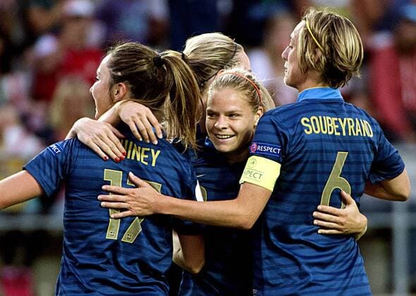 Linkoping 2013 07 18 UEFA Womens Euro 2013 France(FRA) vs England(ENG) Eugenie Le Sommer(FRA)1-0 KP0300 