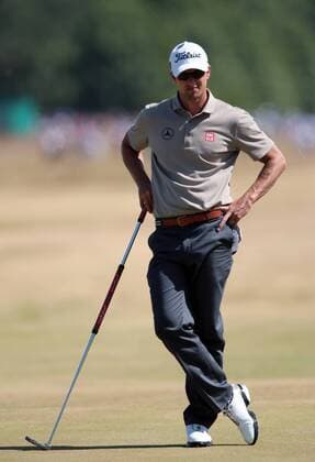 Australia s Adam Scott on the ninth green on the second day of the 2013 Open Championship in Muirfield, Scotland on July 19 , 2013.  LON2013071908
